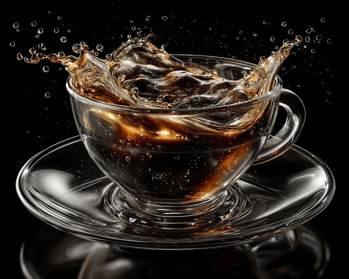 Splashing coffee cross stitch kit for beginners
