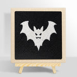 Spooky white bat punch needle kit for beginners