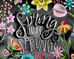 Spring has sprung cross stitch kit for beginners