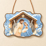 Stable holy blessing paint by numbers door hanger finished design