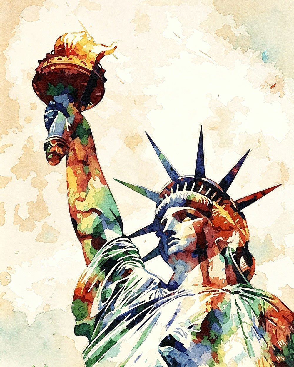Statue of liberty cross stitch kit for beginners