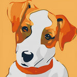 Stylised jack russell terrier cross stitch kit for beginners