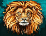 Stylised lion head cross stitch kit for beginners