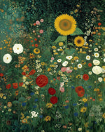Sunflowers in a wildflower meadow cross stitch kit for beginners