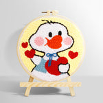 Sweet duck in love punch needle kit for beginners