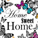 Sweet home and colourful butterflies cross stitch kit for beginners