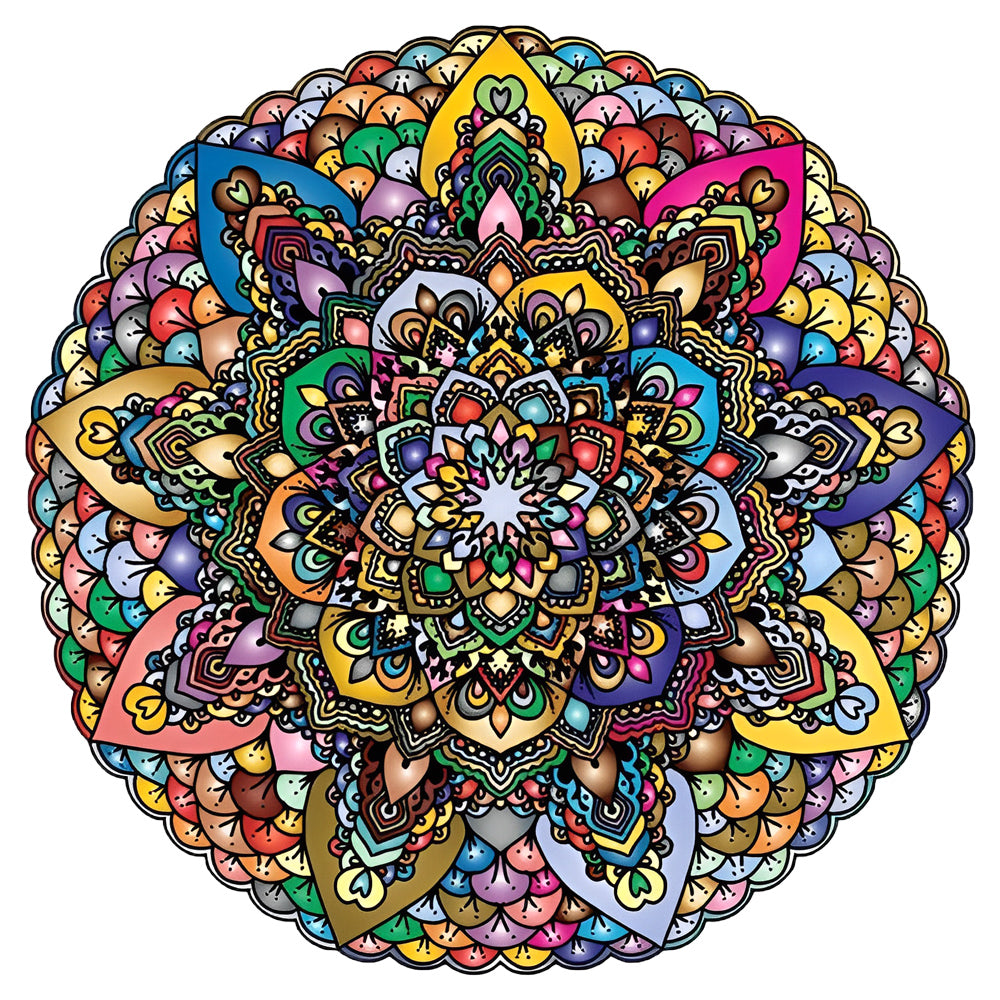 Symmetrical floral mandala cross stitch kit for beginners
