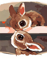 The big eyed bunnies cross stitch kit for beginners