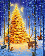 The enchanted christmas tree cross stitch kit for beginners