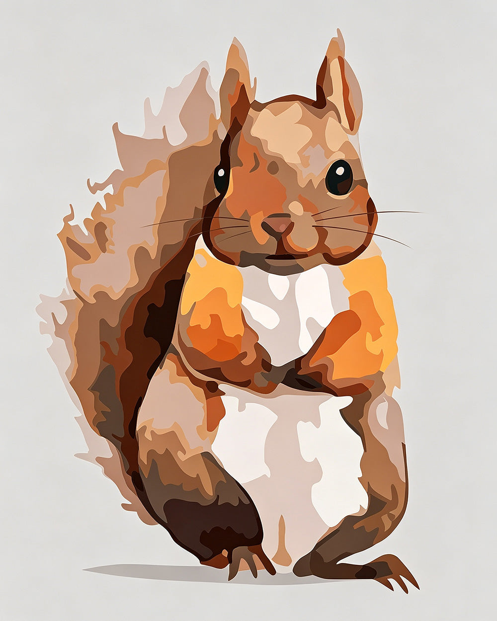 The fluffy tailed squirrel cross stitch kit for beginners