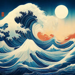 The great wave off kanagawa style cross stitch kit for beginners