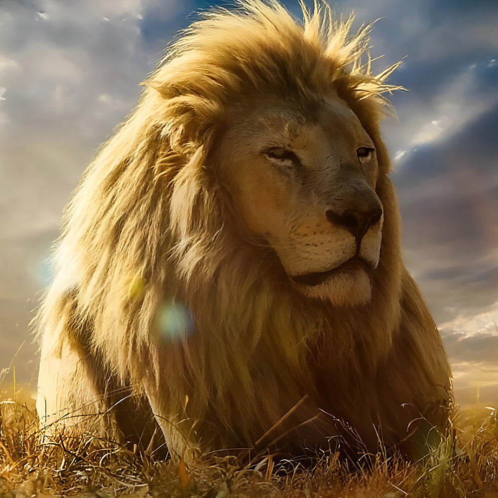 The mighty lion cross stitch kit for beginners