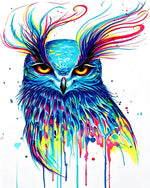 The owl's fiery gaze cross stitch kit for beginners