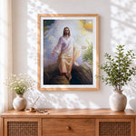 Finished the risen christ cross stitch artwork displayed