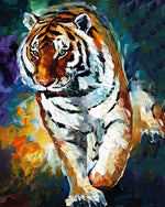 The stalking tiger cross stitch kit for beginners