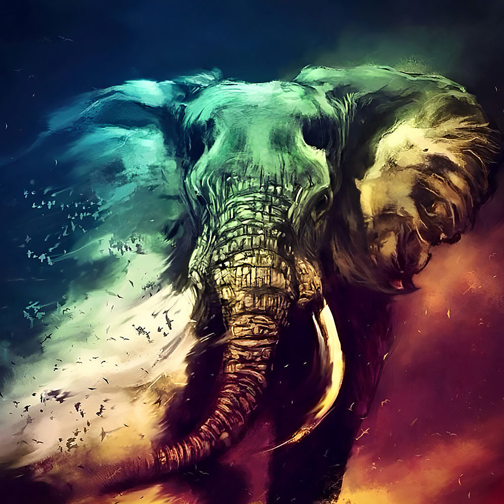 The vanishing elephant cross stitch kit for beginners
