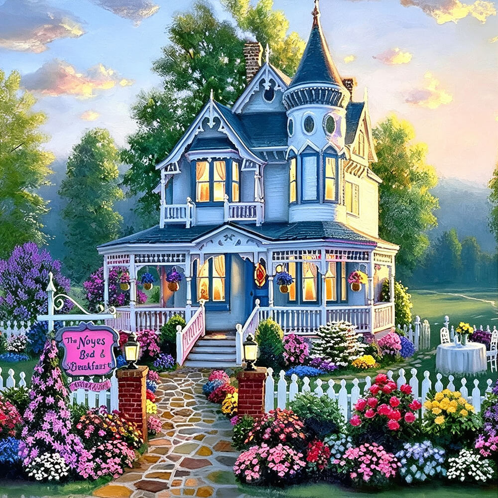 The victorian bed and breakfast cross stitch kit for beginners