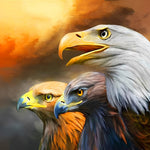 Three eagles portrait cross stitch kit for beginners