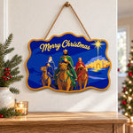 Three wise men journey paint by numbers door hanger as indoor wall decor
