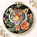 Tiger and peach blossoms embroidery kit