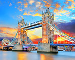 Tower bridge at sunset cross stitch kit for beginners