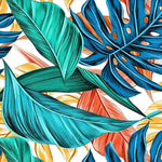 Tropical monstera leaves pattern cross stitch kit for beginners