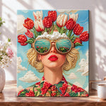 Tulip dream portrait pearl diamond painting kit for beginners
