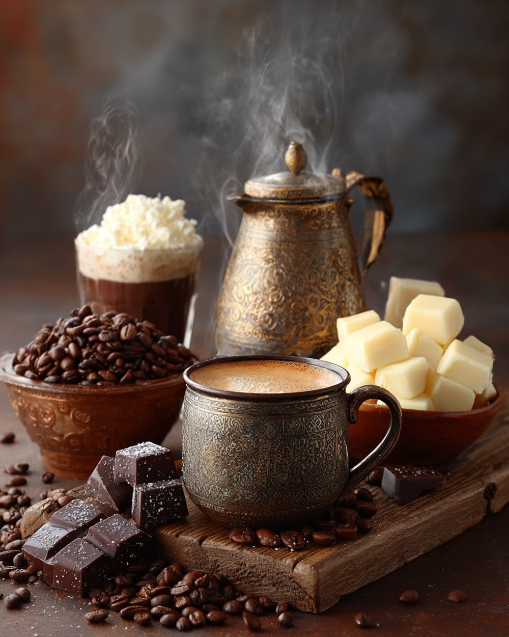 Turkish coffee and chocolate cross stitch kit for beginners
