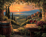 Tuscan vineyard sunset cross stitch kit for beginners