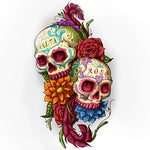 Twin sugar skulls cross stitch kit for beginners