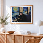 Van gogh and frida kahlo on the tube paint by numbers artwork displayed on wall as home decor