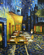 Van gogh style cafe terrace at night cross stitch kit for beginners