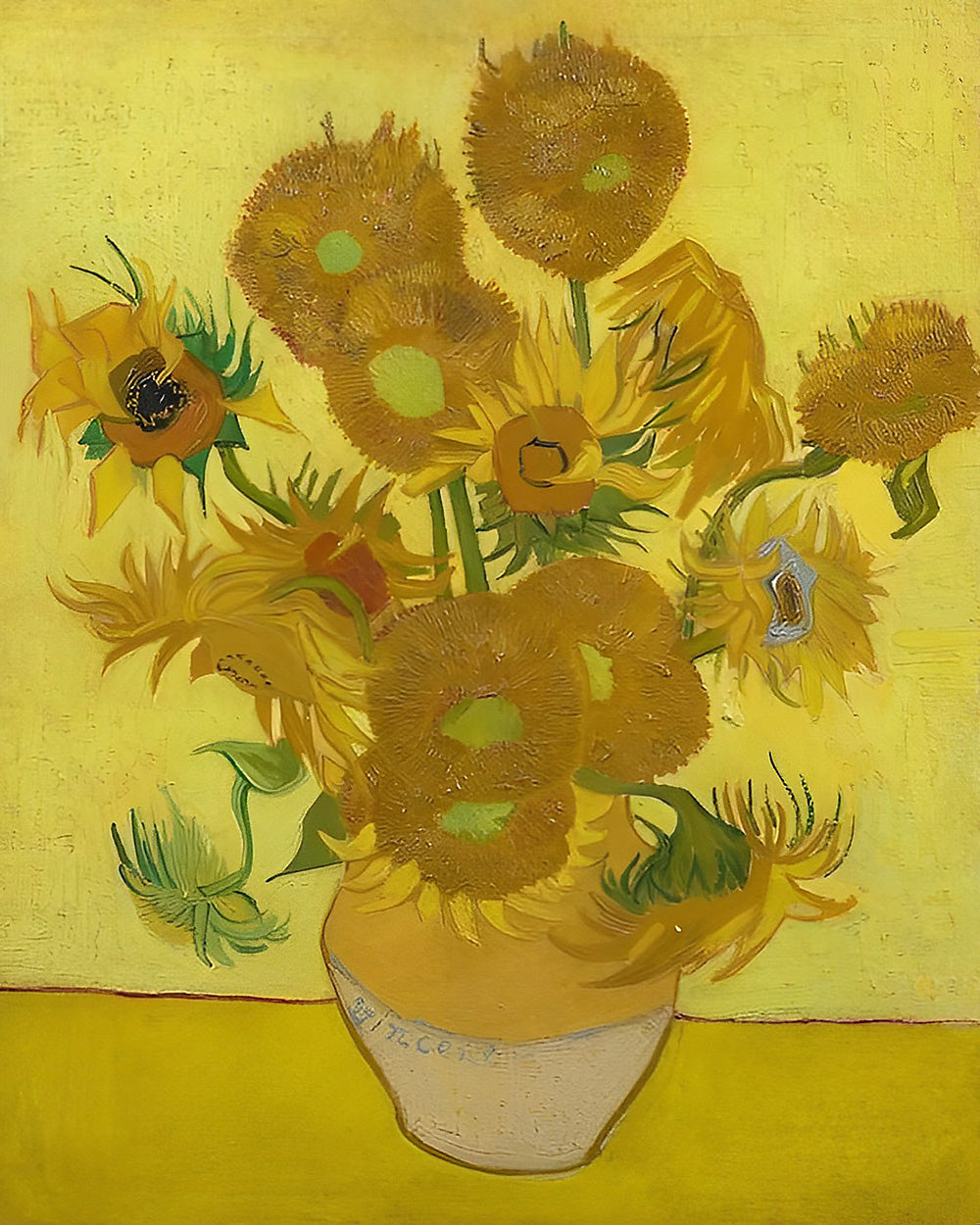 Van gogh style sunflowers paint by numbers kit for beginners