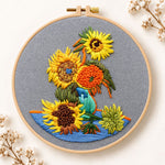 Van gogh sunflower art embroidery kit