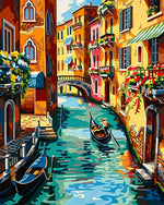 Venetian waterway cross stitch kit for beginners