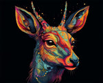 Vibrant abstract deer cross stitch kit for beginners