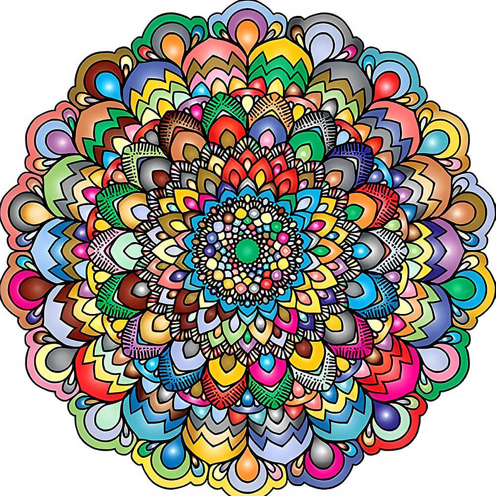 Vibrant and bold mandala cross stitch kit for beginners