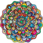 Vibrant and bold mandala cross stitch kit for beginners