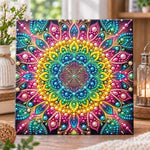 Vibrant colour mandala art pearl diamond painting kit for beginners