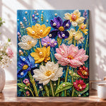 Vibrant pearl wildflowers pearl diamond painting kit for beginners