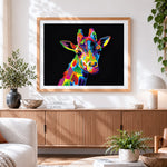 Finished cute pig close up cross stitch artwork displayed
