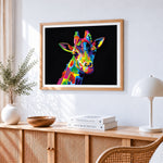 Cute pig close up cross stitch artwork displayed on wall as home decor