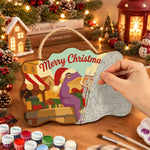 Village gift moment paint by numbers door hanger painting process