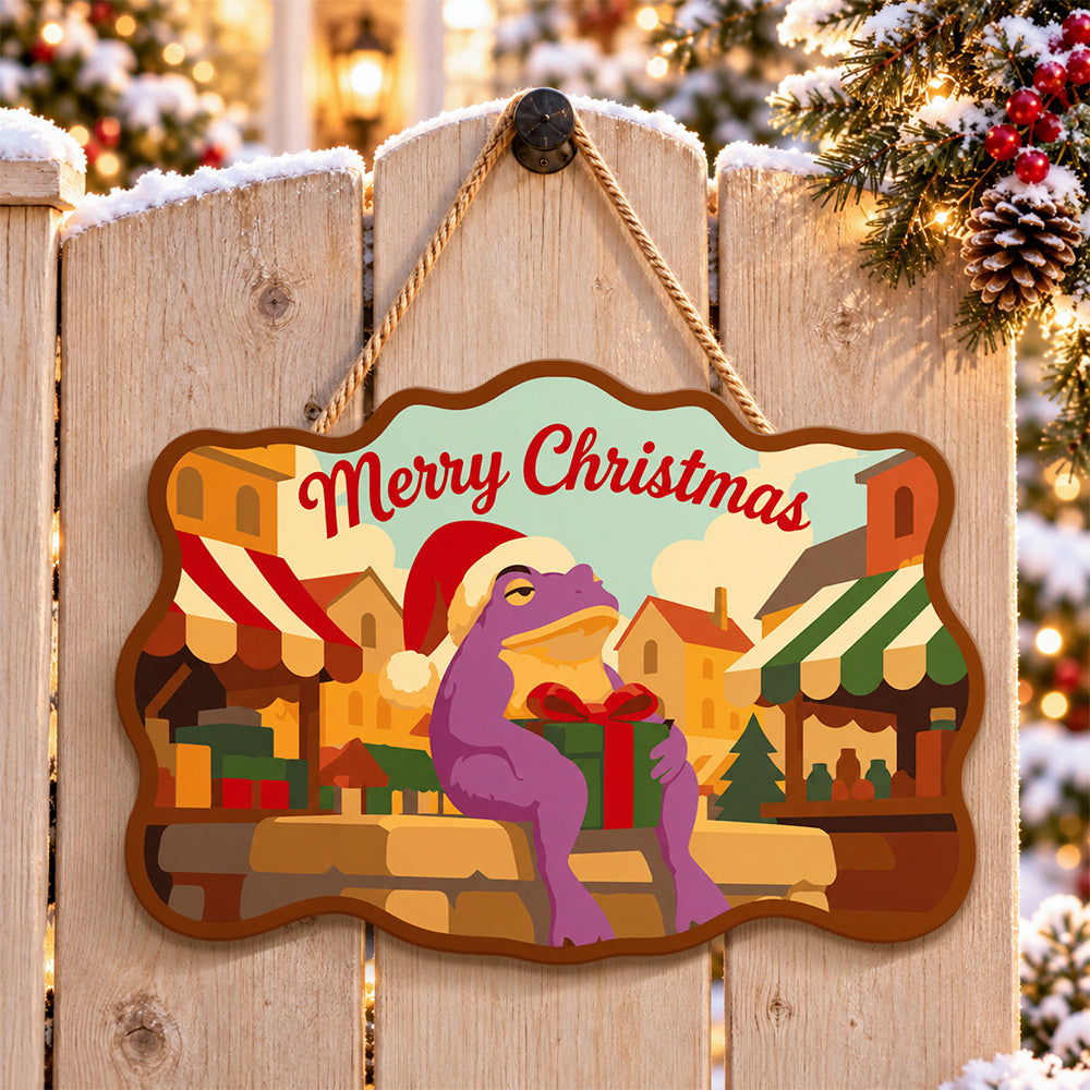 Village gift moment paint by numbers door hanger on a garden gate