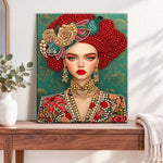 Vintage floral elegance pearl diamond painting kit for beginners