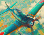 Vintage propeller plane cross stitch kit for beginners