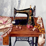 Vintage singer sewing machine cross stitch kit for beginners