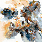 Watercolour cow cross stitch kit for beginners