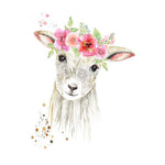 Watercolour deer with flower crown cross stitch kit for beginners