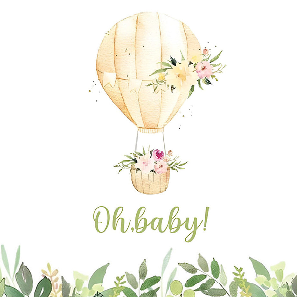 Watercolour hot air balloon cross stitch kit for beginners